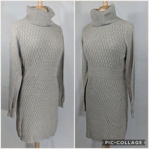 Old Navy Light Gray Turtleneck Sweater Dress XL